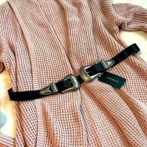 🤠NWT Western Inspired Double-Buckle Belt from Forever 21